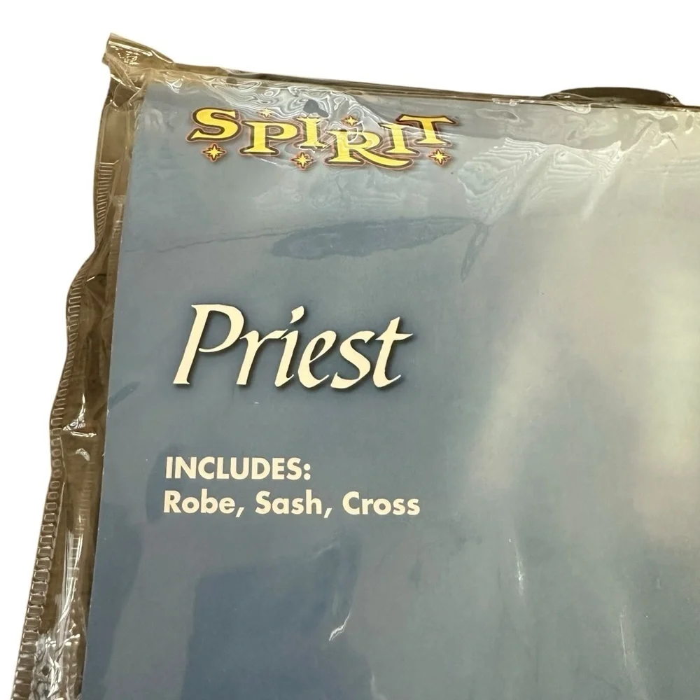 NWT Spirit Halloween Adult One Size Priest Costume Robe Religious Catholic‎ New - Picture 6 of 8